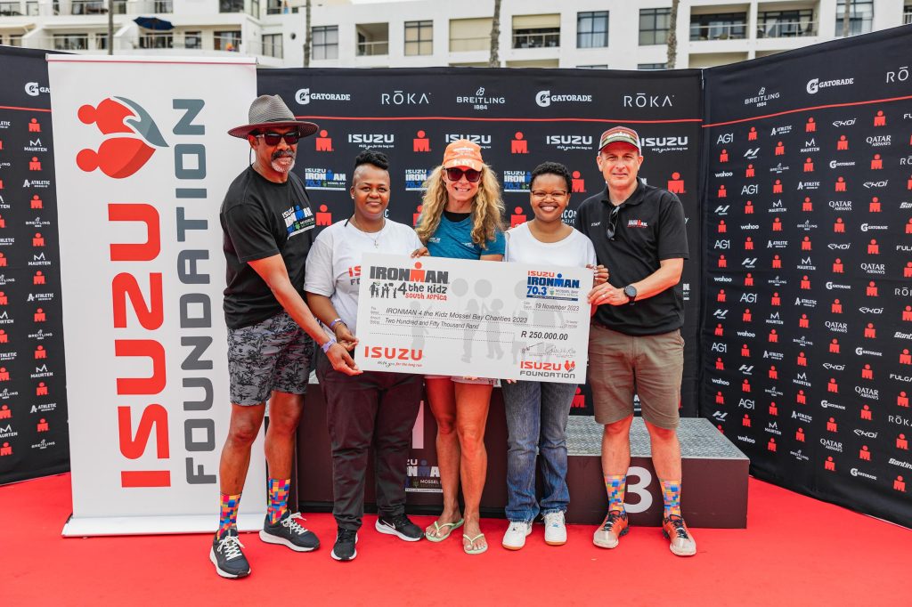Kenneth Cupido, CP Nel Motors DP, Marcia Mayaba ISUZU Bus. Development, Michelle Enslin IronMan4Kids, Lumka Nyamela ISUZU CSR & Marc Erasmus Partnerships